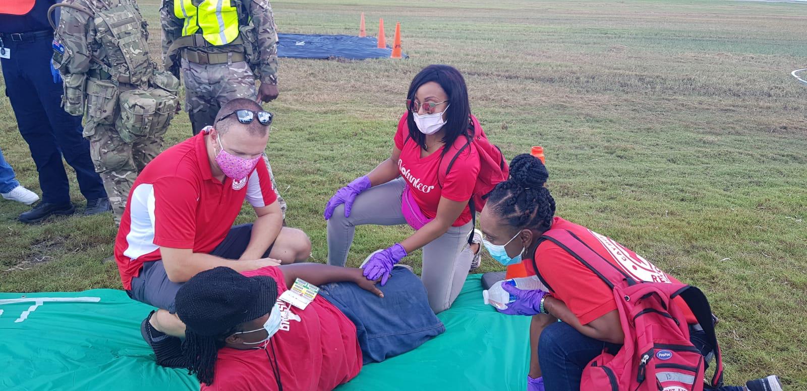 Red Cross Volunteers Aid Ciaa Emergency Exercise 2022 Cayman Islands Red Cross 3487